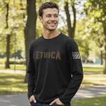 T-shirt manches longues unisexe fabriqué au Québec_noir