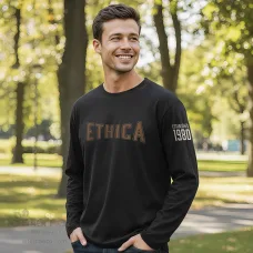 T-shirt manches longues unisexe fabriqué au Québec_noir