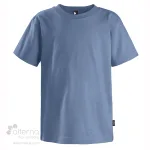 T-shirt col rond unisexe pour enfant fabriqué au Québec_denim