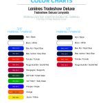 Charte de couleurs - lanières deluxe fabriquées au Québec