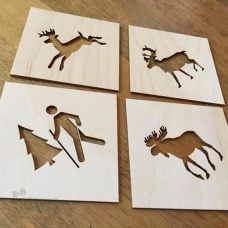 Sous-verres en bois fabriqués au Québec