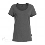 T-shirt pour femme en coton biologique - Fait au Québec - Noir chiné