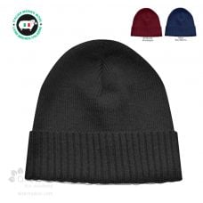 Tuque à rebord côtelé en laine mérinos
