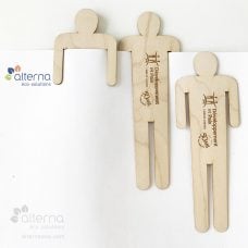 Signet bonhomme en bois fabriqué au Québec (Canada)