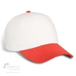 Casquette style Classique fabriquée au Québec _naturel et rouge