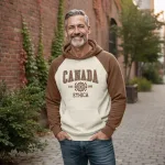Chandail à capuchon et manches raglan unisexe fabriqué au Québec