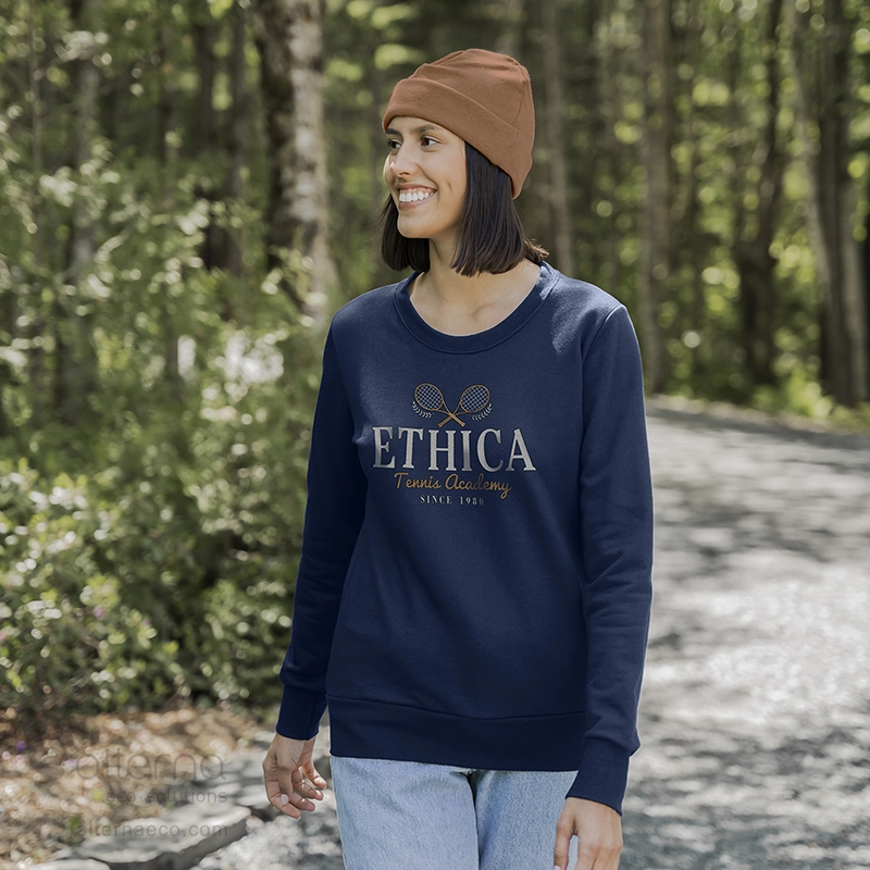 Crewneck col rond femme fabriqué au Québec_Marine