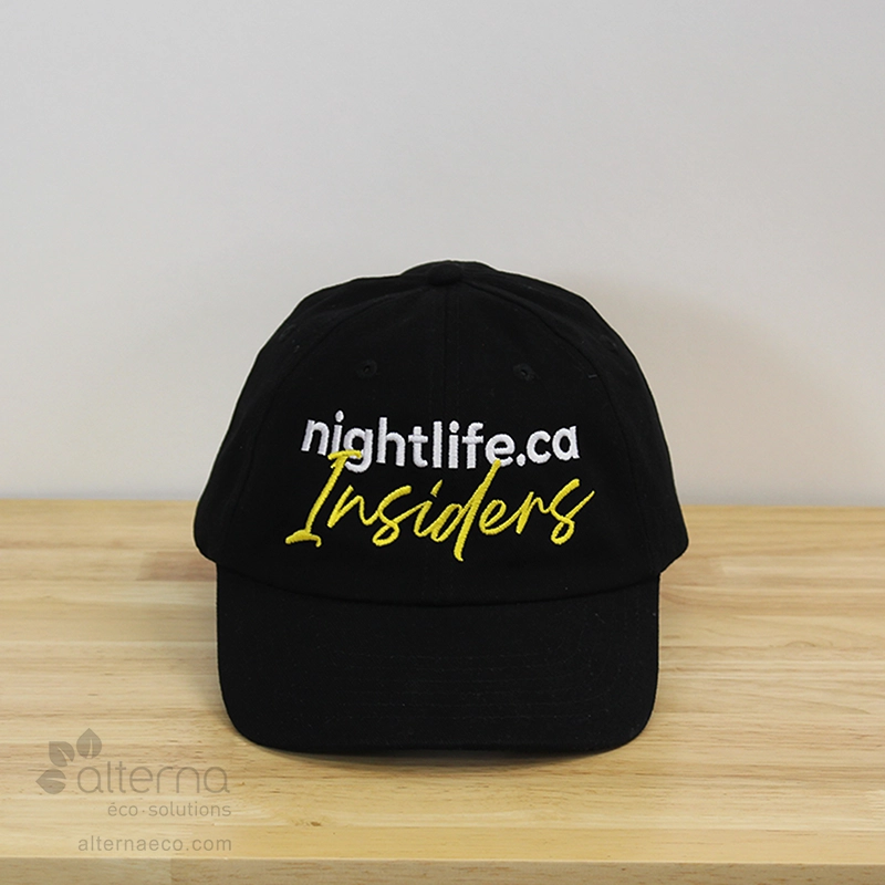 Casquette style papa fabriqué au Québec Obox Media et Agence