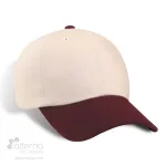Casquette style dad's cap fabriquée au Québec_beige et bordeaux