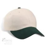 Casquette style dad's cap fabriquée au Québec_Beige et forêt
