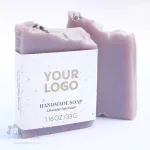 Savon artisanal fabriqué au canada avec étiquette ensemencée_lavande