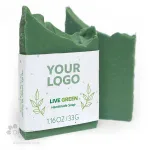 Savon artisanal fabriqué au canada avec étiquette ensemencée_Vert