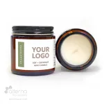 Bougie de soya et coco fabriquée à la main au Canada_eucalyptus 4 oz