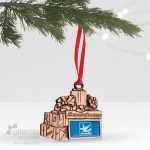 Ornement de Noël 3D en étain fabriqué au Québec. Cadeaux.