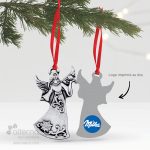 Ornement de Noël 3D en étain fabriqué au Québec. Ange.
