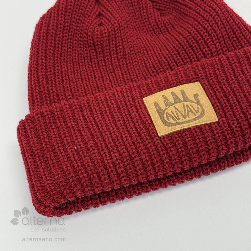 Tuque en tricot côtelé Meilleur_Brasserie Auval Fabriqué au Québec