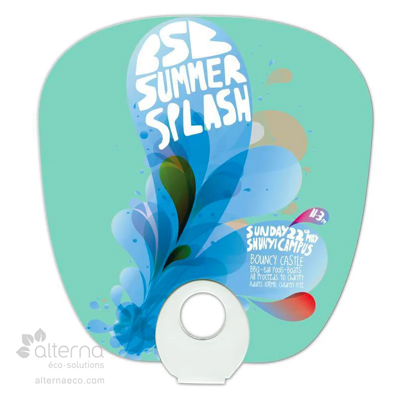 044-HANDFAN Éventail en carton laminé
