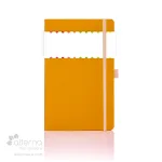 Carnet de notes en cuir de pomme orange