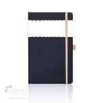 Carnet de notes en cuir de pomme noir
