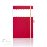 Carnet de notes en cuir de pomme rouge