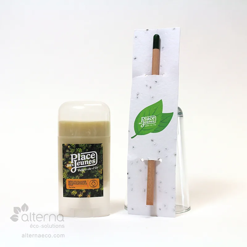 Baume anti-moustique et crayon ensemencé