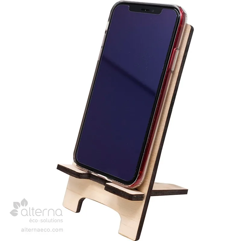 Support à téléphone en bois fabriqué au Canada