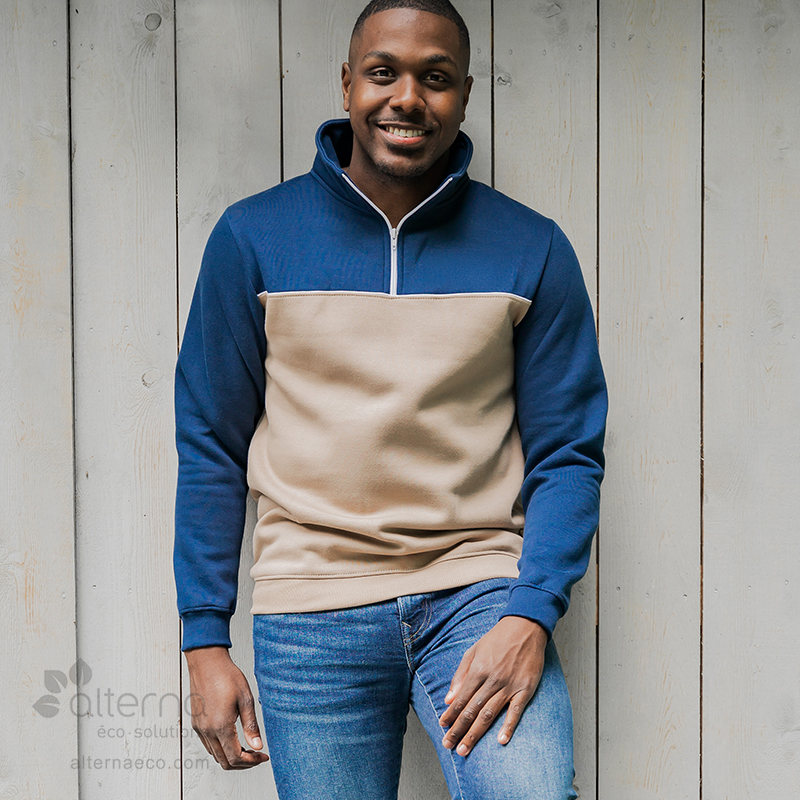 Chandail a col montant et zip_Mockneck_unisexe