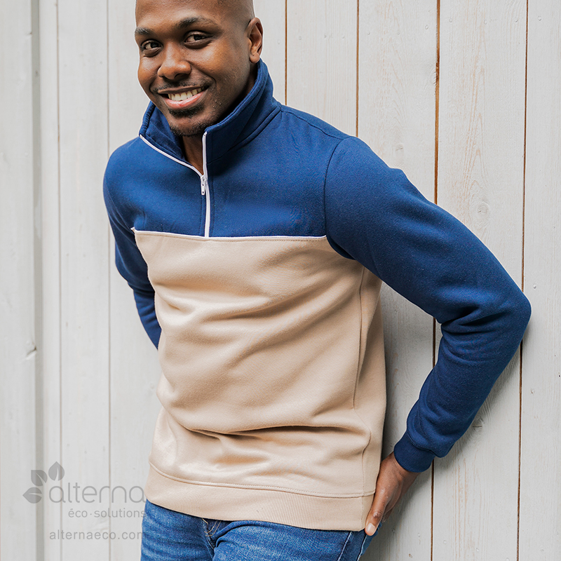 Chandail a col montant et zip_Mockneck_unisexe