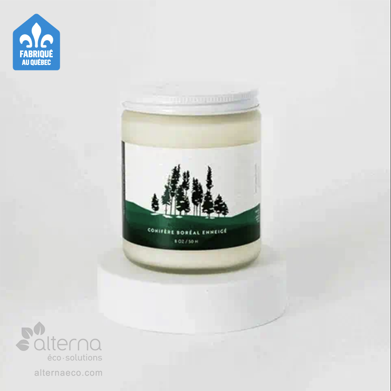 Bougie de soya 8oz fabriqué au Québec