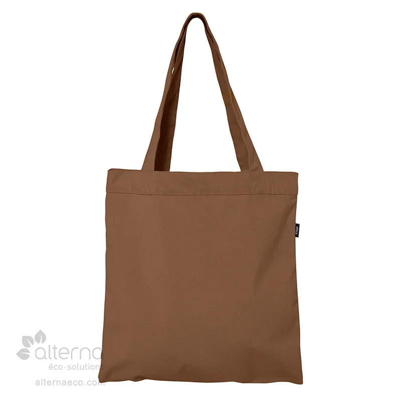 Petit sac fourre-tout en coton recyclé café