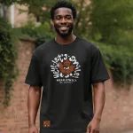 T-shirt en polyester et coton recyclés coupe ample unisexe fabriqué au Québec