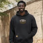 Chandail à capuchon unisexe en coton et polyester recyclés fabriqué au Québec