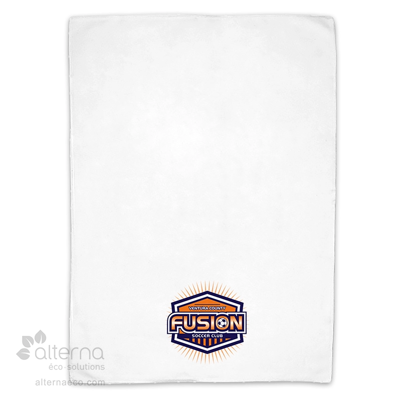 serviette sport sublimée et personnalisable en microfibre fabriquée au Québec