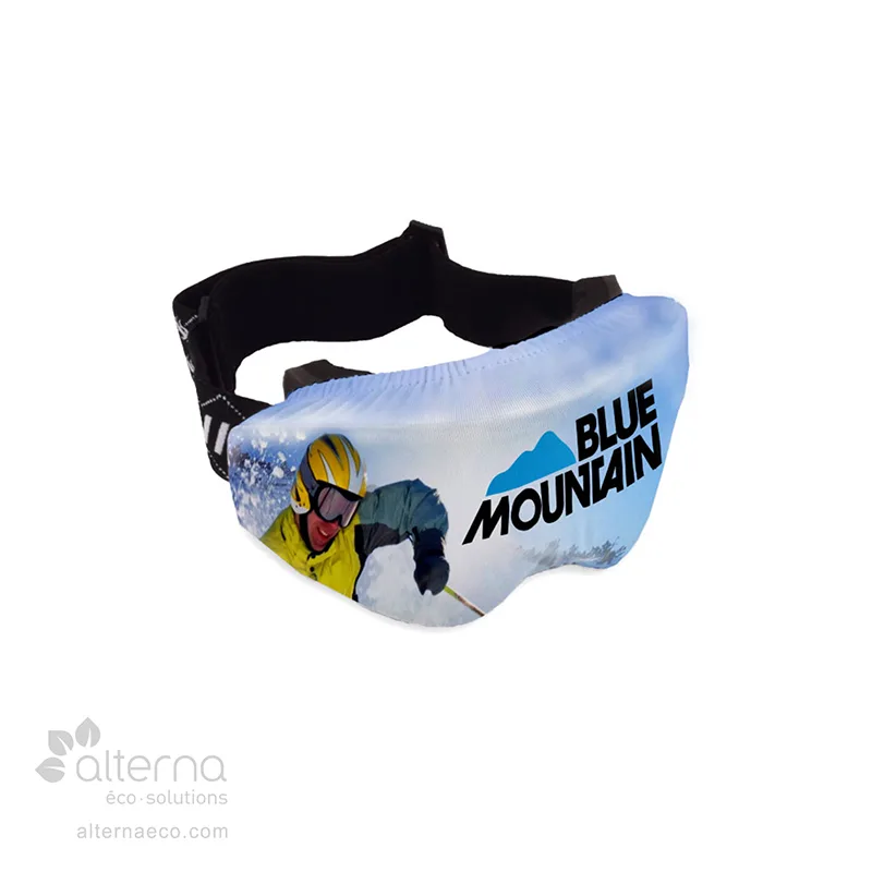 housse à lunettes de ski sublimée fabriquée au Québec