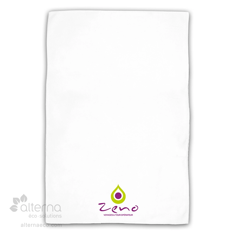 serviette sport sublimée et personnalisable en microfibre fabriquée au Québec