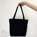 Sac fourre-tout Le Coquet poly-coton noir Fabriqué au Québec, Canada