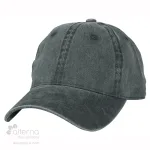 Casquette Initial non structurée en coton recyclé_noir