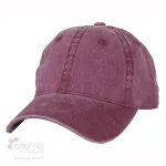 Casquette Initial non structurée en coton recyclé_Bordeaux