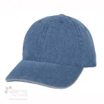 Casquette Initial non structurée en coton recyclé_Jeans
