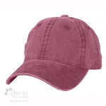 Casquette Initial non structurée en coton recyclé_Framboise