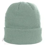 Tuque côtelée en polyester recyclé conçue et décorée au Québec_Sauge