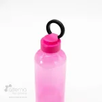 Bouteille en plastique recyclé 27 oz 800 ml rose anneau