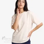T-shirt surdimensionné unisexe_fait au Canada beige