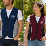 Dossard style veste avec fermeture éclair fabriqué au Québec