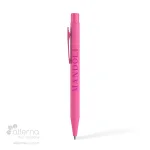 Stylo en aluminium recyclé rose identifié au Canada