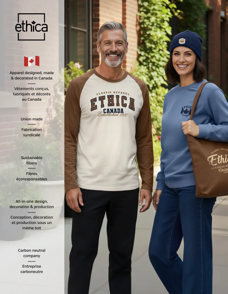 Catalogue vêtements personnalisés Ethica 2026